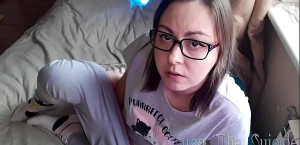  Dirty talk step sister asks to cum for her